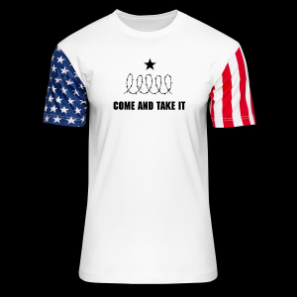 COME AND TAKE IT Adult T-Shirt White Stars & Stripes Unisex MADE IN USA